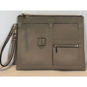 Authentic OAD NEW YORK - Beige Leather Wristlet Purse Bag